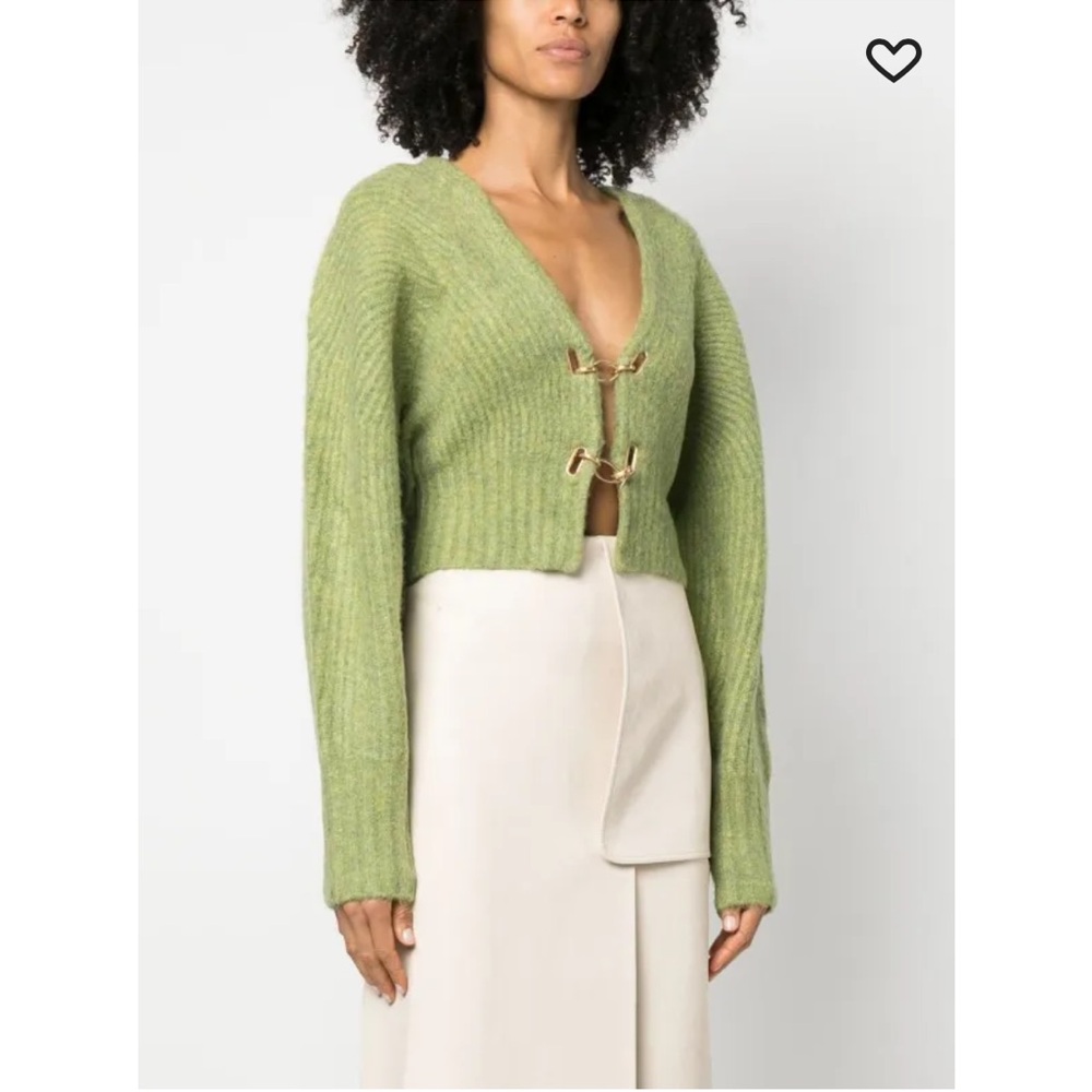 Cult Gaia Casella hook-fastening cropped cardigan